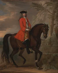 Portret van een man te paard